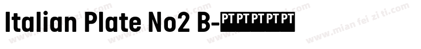 Italian Plate No2 B字体转换